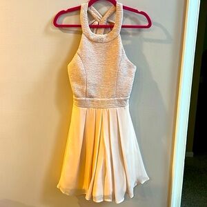 Juniors Gorgeous Pastel Pink Lined Cocktail Dress Size 5 Worn Twice